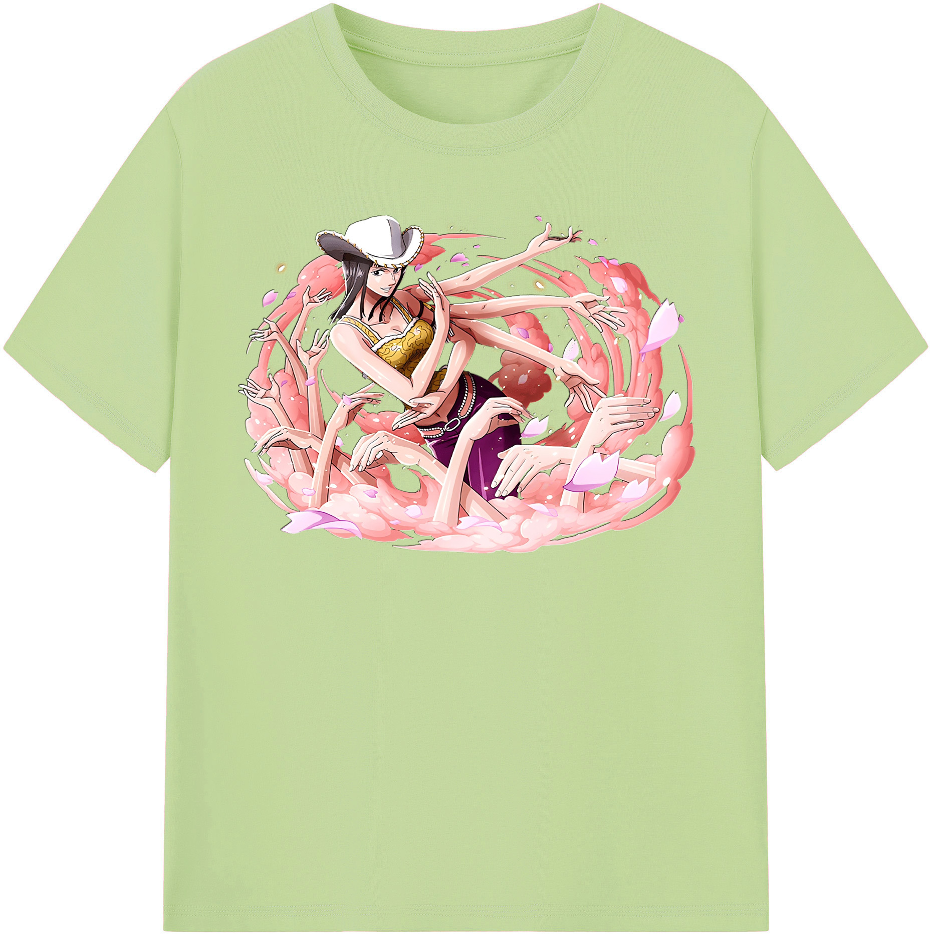 ワンピース ニコ・ロビン ONE PIECE Nico Robin 綿100％半袖Tシャツ（フロントプリント）